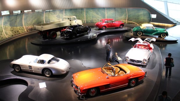 The Mercedes-Benz museum offers a glimpse at many priceless machines.