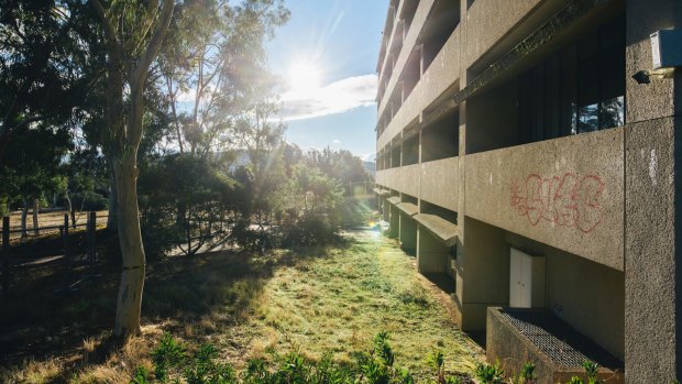 The former CSIRO site in Campbell, subject to vandalism.