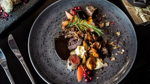 The Arctic Light Hotel's take on reindeer, a meat that features in many Lappish dishes.