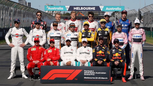 Drivers at the Australian Formula One Grand Prix in Melbourne.