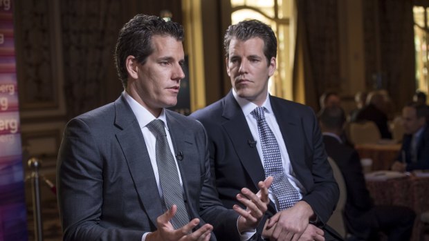 Cameron, left, and Tyler Winklevoss are believed to be the world's first bitcoin billionaires. 