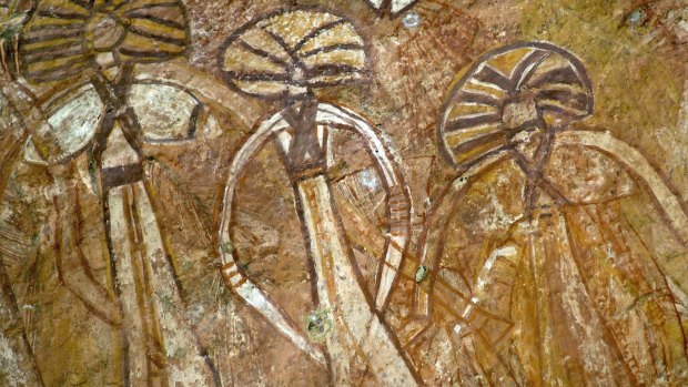 Rock art at Burrunggui in Kakadu National Park.