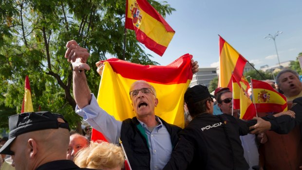 A protest against Catalan independence in Madrid in May.