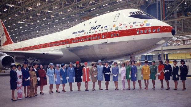 The Boeing 747 first entered service in 1970.