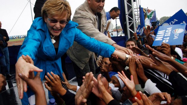 Democratic Alliance leader Helen Zille, pictured campaigning in 2009, is stepping down from the role.
