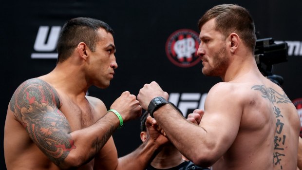 Werdum and Miocic pre-bout.