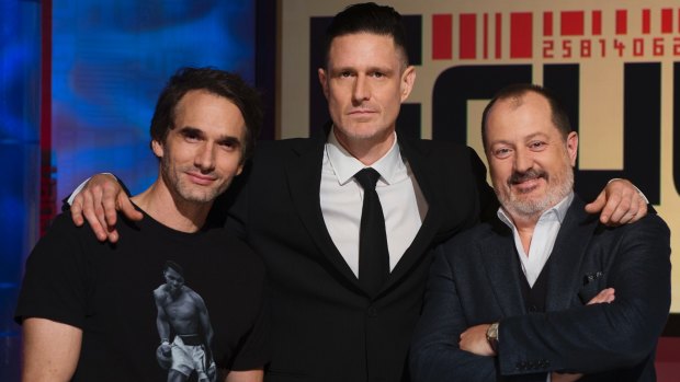Russel Howcroft (right) is well known for his role on ABC show The Gruen Transfer.