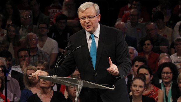 Former prime minister Kevin Rudd has been praised as a 'big picture man' by Lord Nicholas Stern. 