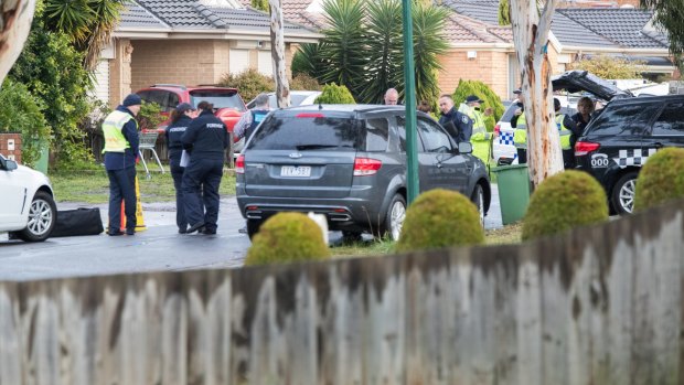 Neighbours heard a helicopter overhead as police raided the house.