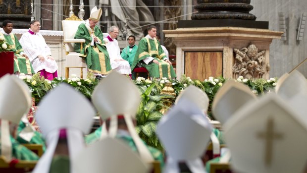 Pope Francis in St Peters on Sunday. 