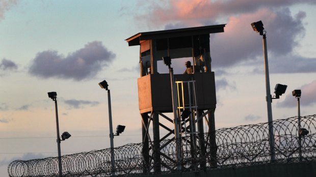 A guard tower at Guantanamo Bay.