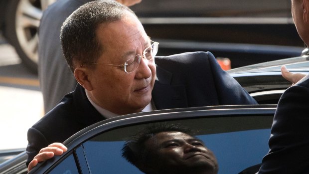 North Korean Foreign Minister Ri Yong-ho was in New York on Wednesday for a meeting of the UN General Assembly.