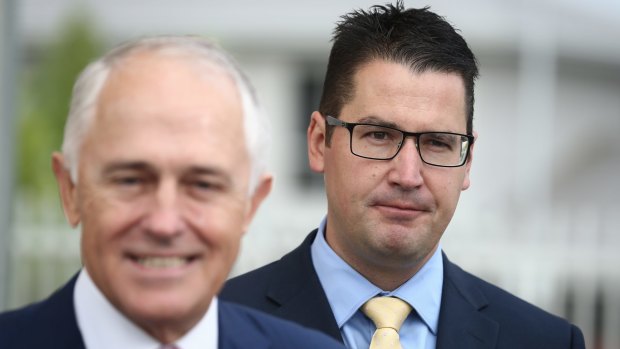 ACT Liberal senator Zed Seselja with Prime Minister Malcolm Turnbull.