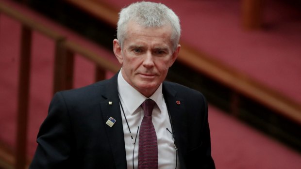 One Nation senator Malcolm Roberts at Parliament House in Canberra on Tuesday.