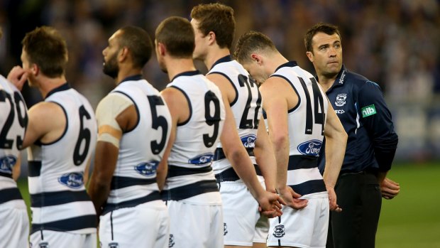 Geelong coach Chris Scott Chris holds bragging rights over his twin, Brad, with a four to three record.
