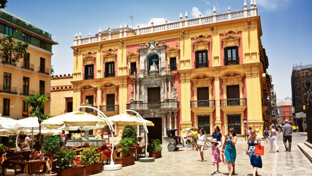 The historical center of Malaga.