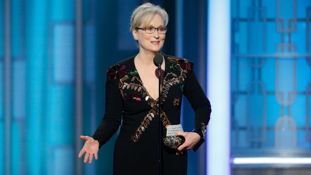 "There was one performance this year that stunned me - it sank its hooks in my heart," Meryl Streep said as she accepted the award. 