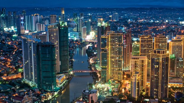 Downtown Manila.