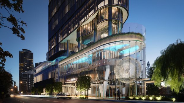 Concept image of investment group Aquis Australia's proposal for the first six-star beachfront hotel on the Gold Coast.