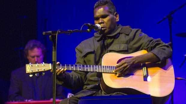 Gurrumul playing at Arts Centre Melbourne in August, 2015. He has battled chronic illness for years.