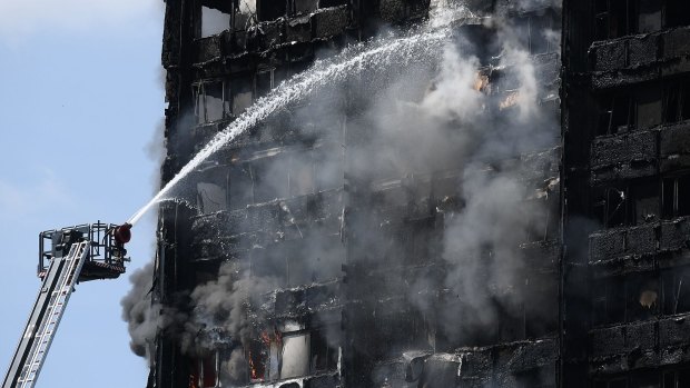 Fire rapidly engulfed the 24-storey Grenfell Tower in London on Wednesday.