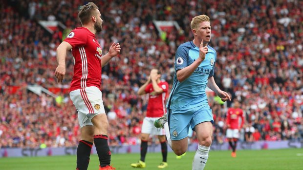 Unstoppbale: Kevin De Bruyne came back to haunt Jose Mourinho in his first Manchester derby.