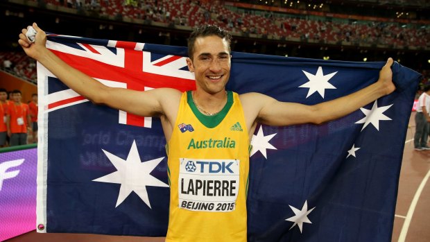 Long jumper Fabrice Lapierre has turned his fortunes around with a silver medal at the world championships.
