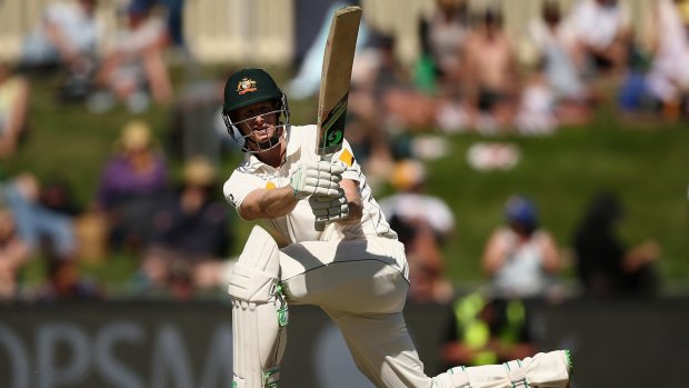 There it goes again: Adam Voges dispatches another loose delivery to the boundary.