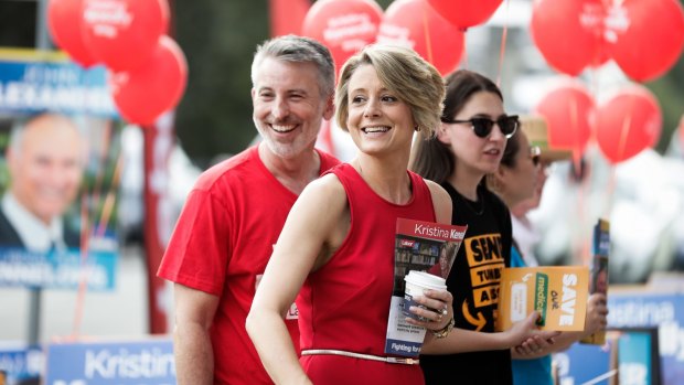 Labor candidate for Bennelong Kristina Keneally on the campaign trail on Saturday.