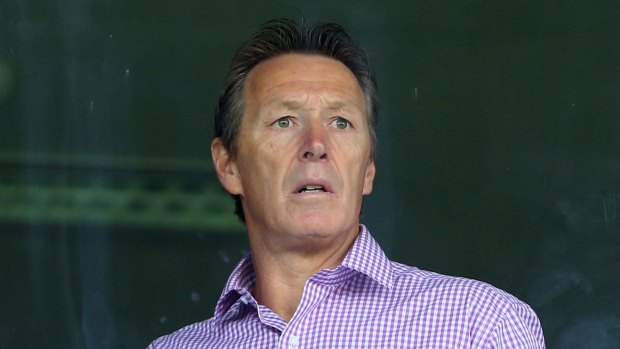 The purple jinx: Storm coach Craig Bellamy and football manager Frank Ponissi were in the US when the All Blacks and Hillary Clinton suffered shock losses.