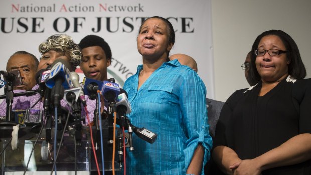Esaw Garner, Eric Garner's wife, at a press conference in New York last year.