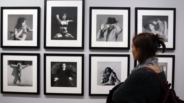 Works by photographer Robert Mapplethorpe at the Grand Palais, Paris.