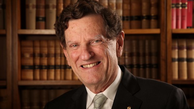 Retiring Chief Justice Robert French in his High Court office in Canberra on Wednesday.