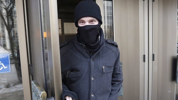 Aaron Driver, also known as Harun Abdul Rahman, leaves court in Winnipeg, Manitoba, in February of this year.  