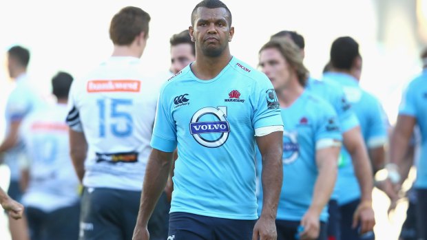 Dejected: Kurtley Beale after another Force try. 