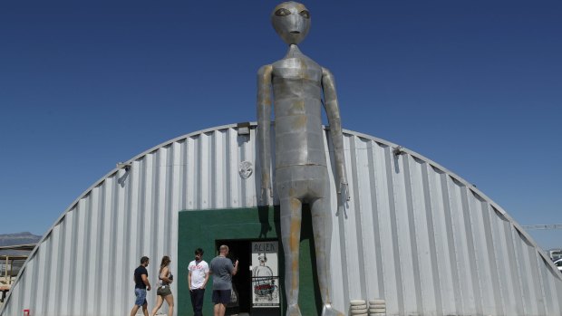 The Alien Research Center, an attraction near the US government's top secret Area 51 facility.