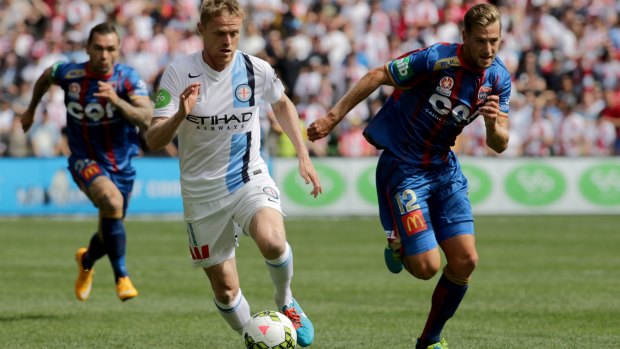Damien Duff in action for Melbourne City.