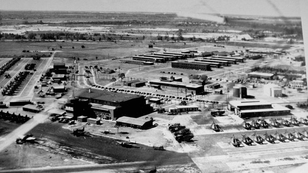 Aerial view of Fort Lauderdale Naval Air Station the origin of Flight 19.