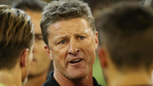 Damien Hardwick is coaching his sixth season at Richmond and appeared shattered during his frank assessment of the Friday night performance.