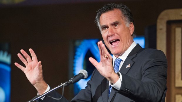 Mitt Romney at a  US Chamber of Commerce event in Washington in October.