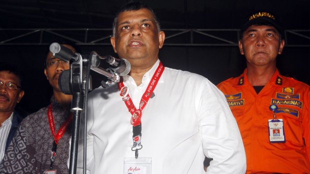 "The weather in south-east Asia is bad at the moment": AirAsia CEO Tony Fernandes (centre).