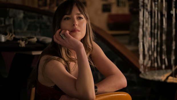 Dakota Johnson as resentful hippie Emily Summerspring.