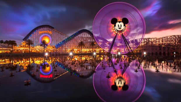 Paradise Pier, in Disney California Adventure park, harks back to California's nostalgic seaside amusement parks.