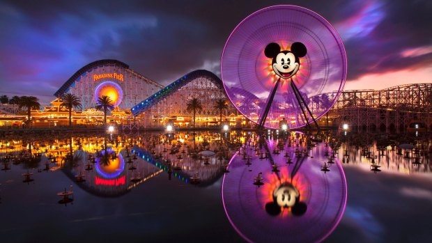 Paradise Pier, in Disney California Adventure park, harks back to California's nostalgic seaside amusement parks.
