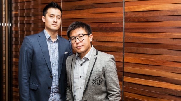 Airtasker co-founders Jonathan Lui (l) and Tim Fung