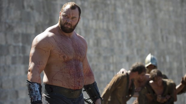 Icelandic giant ... Hafthor Julius Bjornsson plays the Mountain in <i>Game of Thrones</i>.