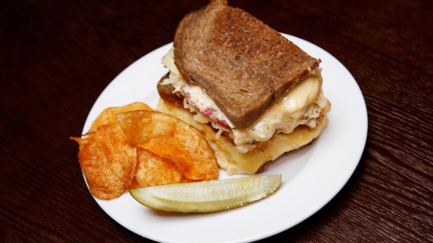 The Reuben sandwich is rightly delicious. 