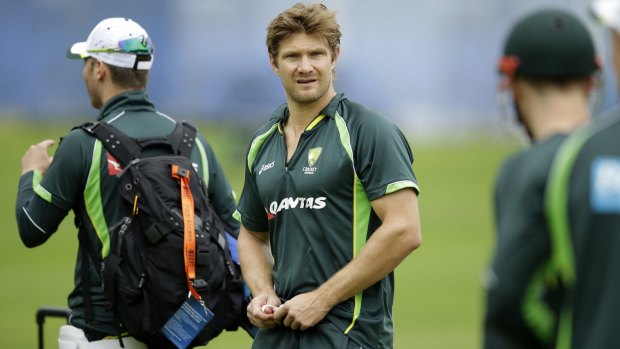 On the outer: Shane Watson takes part in a training session at Lord's.