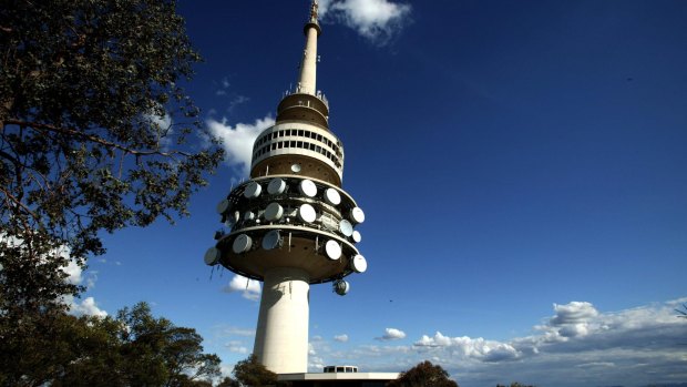 Telstra tower on Black Mountain in Canberra.