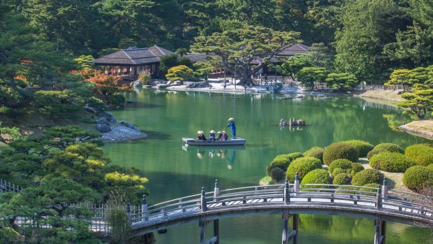Japan's Shikoku Island is a hot-spot for bonsai and beautiful gardens. Pictured is Ritsurin Koen Garden.